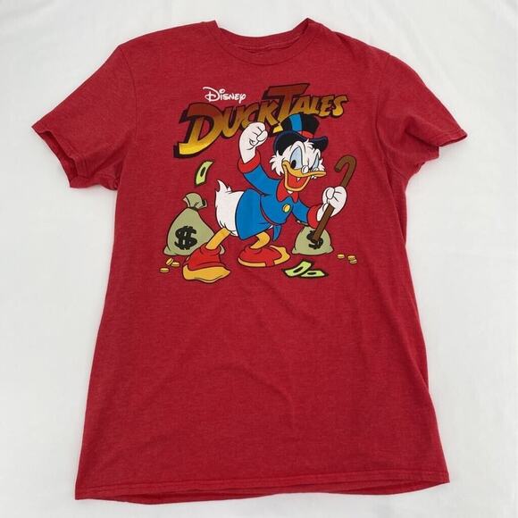 Disney Duck Tales Graphic T-Shirt Red Short Sleeve Crew Neck Donald Men's M - Picture 1 of 7